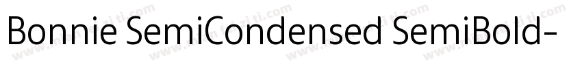 Bonnie SemiCondensed SemiBold字体转换